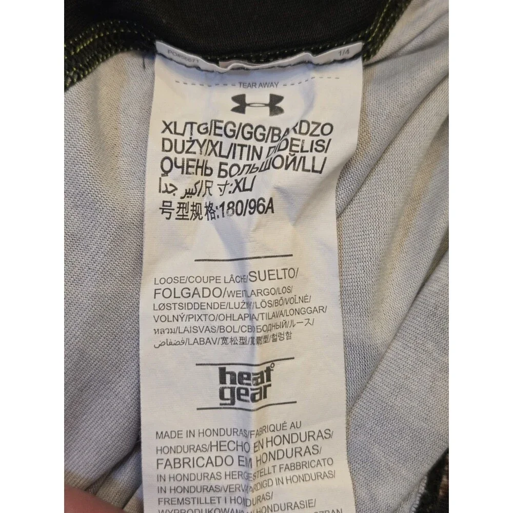 Under Armour Camo 1/4 Zip Pullover Men’s XL HeatGear Scent Control Hunting Mossy - Picture 5 of 8